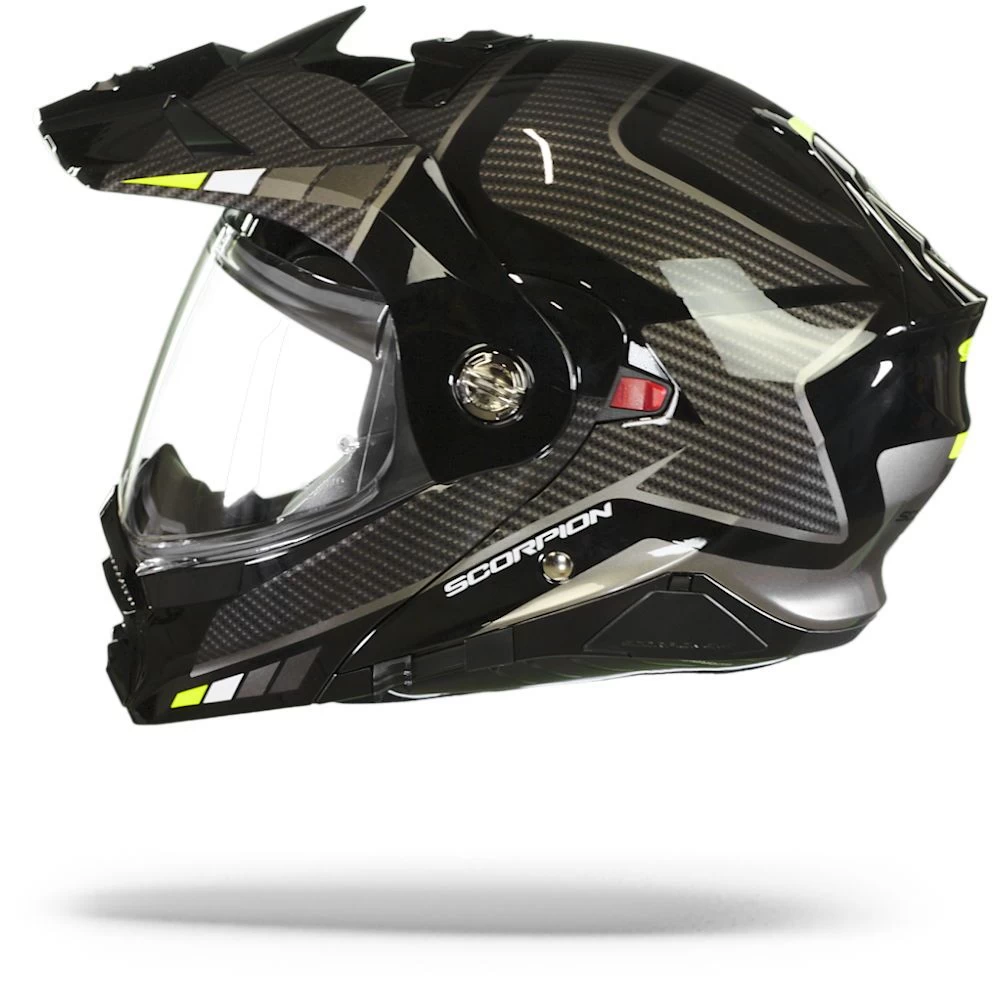 Scorpion ADX-2 Camino Zwart-Silver-Neon Geel Adventure Helm 4 Scorpion ADX-2 Camino Zwart-Silver-Neon Geel Adventure Helm - Afbeelding 2