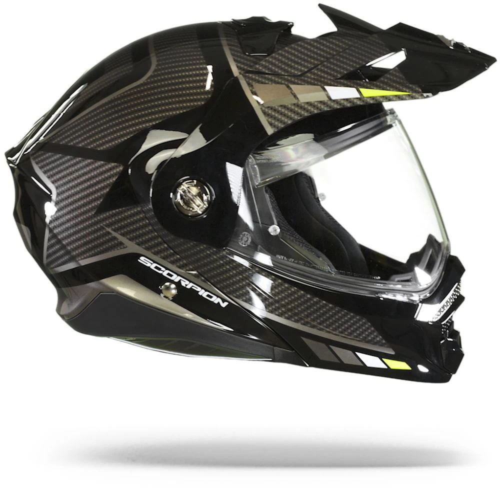 Scorpion ADX-2 Camino Zwart-Silver-Neon Geel Adventure Helm 8 Scorpion ADX-2 Camino Zwart-Silver-Neon Geel Adventure Helm - Afbeelding 6