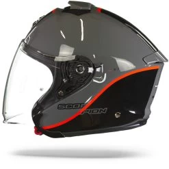 Scorpion EXO-S1 Essence Cement Grijs-Zwart-Rood Jethelm -Helm Verkoop Scorpion Exo S1 Essence Cement Grey Black Red.11