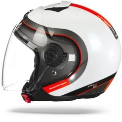 Scorpion EXO-City Roll Pearl Wit-Rood Jethelm 13 Scorpion EXO-City Roll Pearl Wit-Rood Jethelm -Helm Verkoop Scorpion Exo city Roll Pearl White Red.11