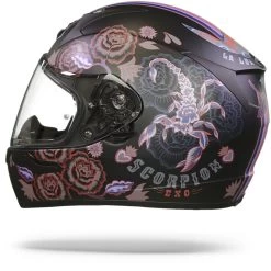 Scorpion EXO-390 Chica II Mat Zwart Roze Integraalhelm -Helm Verkoop Scorpion exo 390 chica II black pink.11