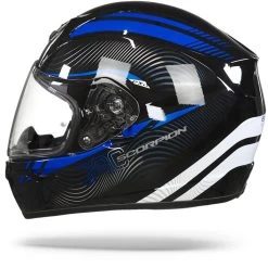 Scorpion EXO-390 Sting Zwart Blauw Integraalhelm 10 Scorpion EXO-390 Sting Zwart Blauw Integraalhelm -Helm Verkoop Scorpion exo 390 sting black blue.11