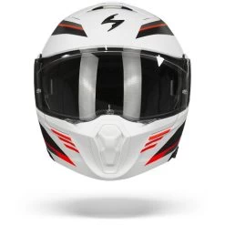 Scorpion EXO-930 Navig Mat Wit-Zwart-Rood Systeemhelm -Helm Verkoop Scorpion exo 930 navig matt white black red.01