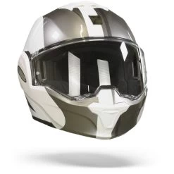 Scorpion EXO-Tech Forza Pearl Wit-Zilver Systeemhelm