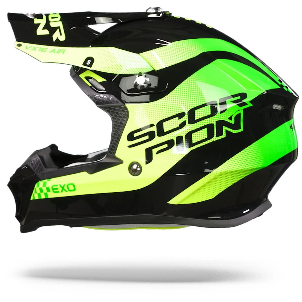 Scorpion VX-16 Air Soul Zwart-Groen Crosshelm 7 Scorpion VX-16 Air Soul Zwart-Groen Crosshelm - Afbeelding 5