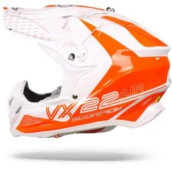 Scorpion VX-22 Air Ares Wit-Neon Rood Crosshelm -Helm Verkoop Scorpion vx 22 air ares white neon red.11