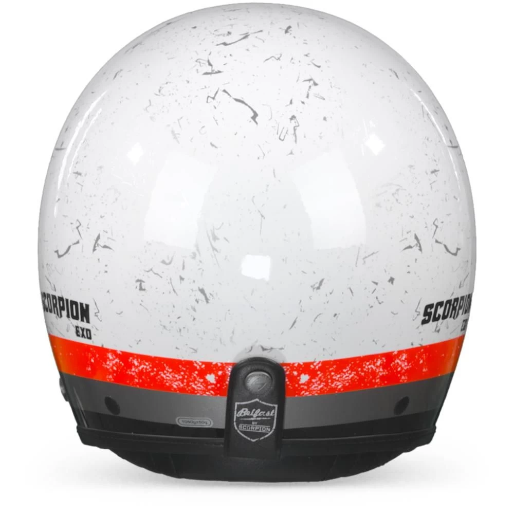 Scorpion Belfast Shift Wit Rood Fluo Jethelm 8 Scorpion Belfast Shift Wit Rood Fluo Jethelm - Afbeelding 6