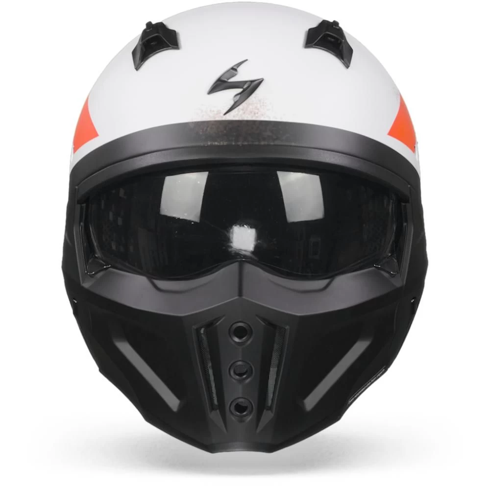 Scorpion Covert-X T-Rust Mat Wit Rood Jethelm 7 Scorpion Covert-X T-Rust Mat Wit Rood Jethelm - Afbeelding 5