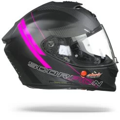 Scorpion EXO-1400 Carbon Air Drik Mat Zwart Roze Integraalhelm -Helm Verkoop ScorpionExo 1400CarbonAirDrikMattBlackPink.29