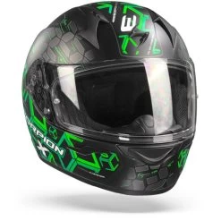 Scorpion EXO-390 Cube Matt Zwart Groen Integraalhelm 10 Scorpion EXO-390 Cube Matt Zwart Groen Integraalhelm -Helm Verkoop ScorpionExo 390CubeMattBlackGreen.35