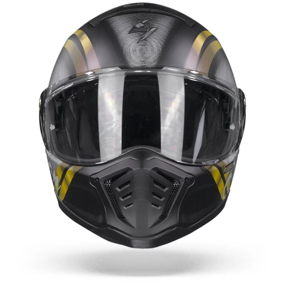 Scorpion EXO-HX1 Ohno Mat Zwart Goud Integraalhelm 5 Scorpion EXO-HX1 Ohno Mat Zwart Goud Integraalhelm - Afbeelding 4