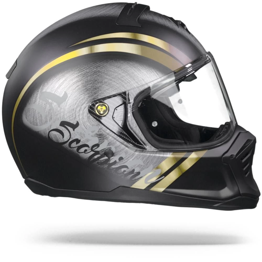 Scorpion EXO-HX1 Ohno Mat Zwart Goud Integraalhelm 4 Scorpion EXO-HX1 Ohno Mat Zwart Goud Integraalhelm - Afbeelding 3