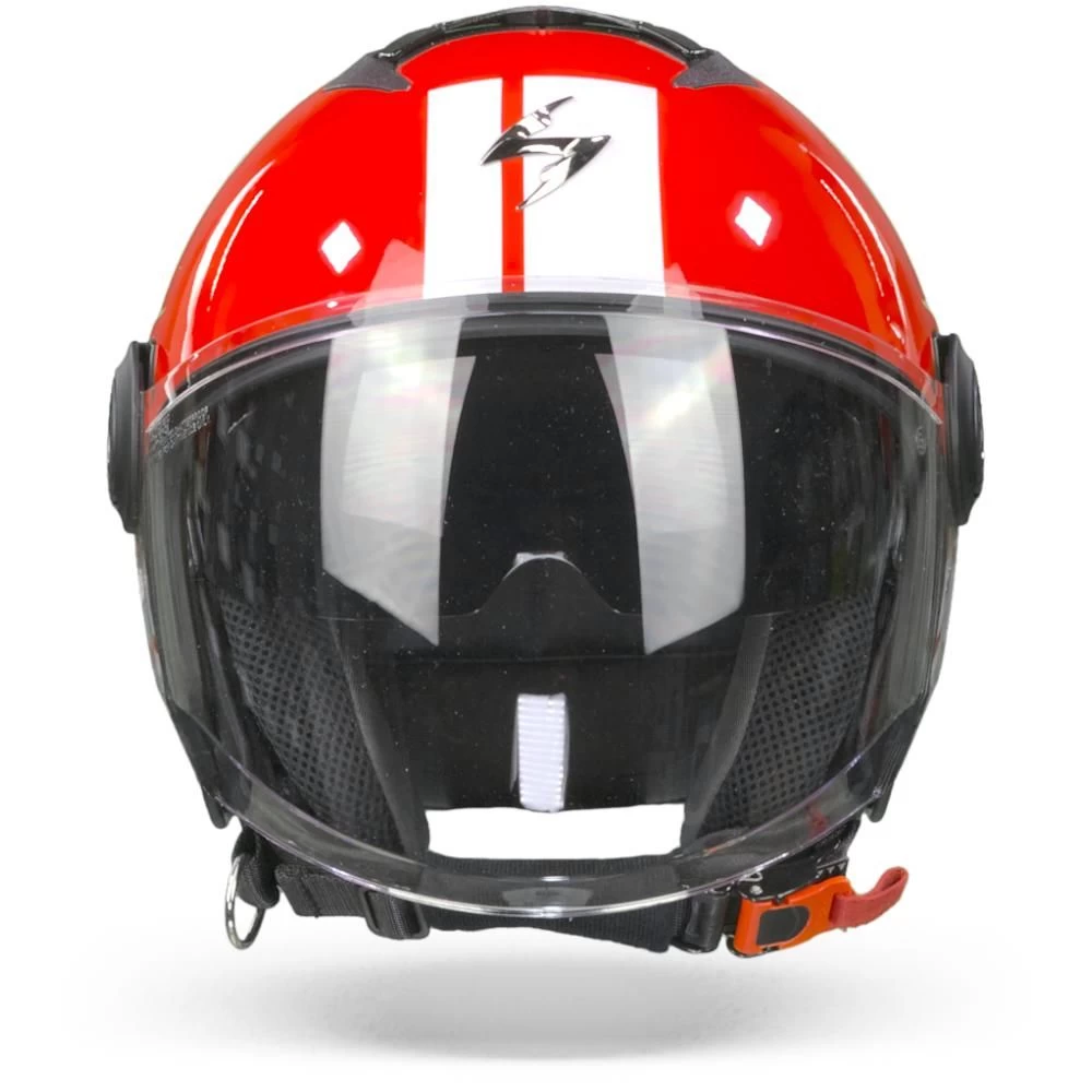 Scorpion EXO-City Strada Rood Wit Wit Jethelm 8 Scorpion EXO-City Strada Rood Wit Wit Jethelm - Afbeelding 6