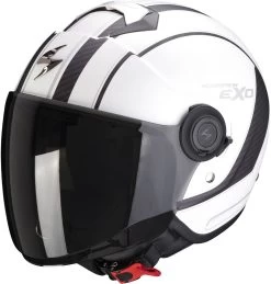 Scorpion EXO-City Scoot Mat Wit Zwart Jethelm -Helm Verkoop a scorpionexocity scoot matwhibla getstung