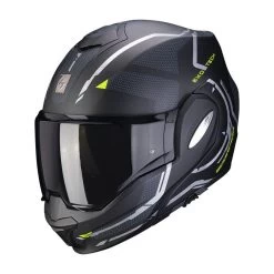 Scorpion EXO-Tech Square Mat Zwart Neon Geel Systeemhelm -Helm Verkoop a scorpionexotech square matblaneoyel getstung