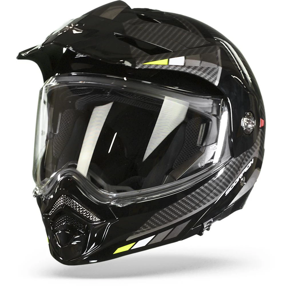 Scorpion ADX-2 Camino Zwart-Silver-Neon Geel Adventure Helm 7 Scorpion ADX-2 Camino Zwart-Silver-Neon Geel Adventure Helm - Afbeelding 5