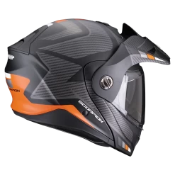 Scorpion ADX-2 Camino Mat Zwart-Silver-Oranje Adventure Helm