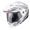 Scorpion ADX-2 Carrera Pearl Wit-Zilver Adventure Helm -Helm Verkoop scorpion adx 2 carrera pearl white silver