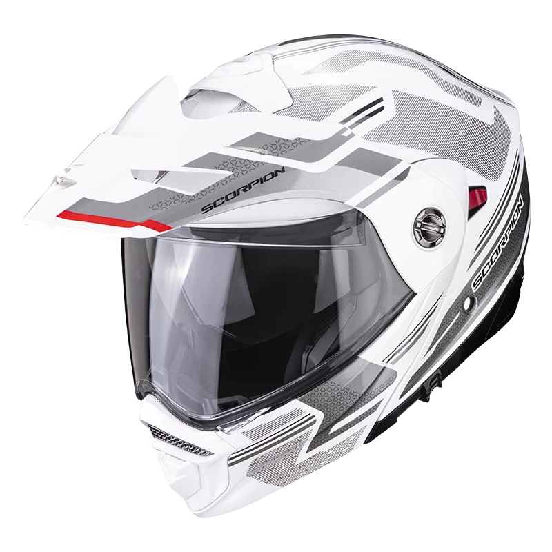Scorpion ADX-2 Carrera Pearl Wit-Zilver Adventure Helm 3 Scorpion ADX-2 Carrera Pearl Wit-Zilver Adventure Helm