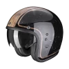 Scorpion Belfast Evo Retrol Zwart-Brown Jethelm -Helm Verkoop scorpion belfast evo retrol black brown