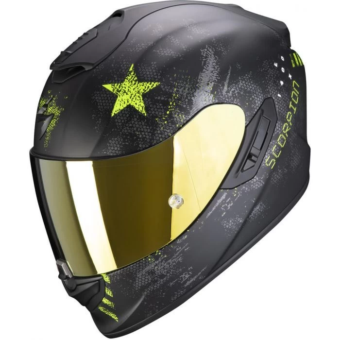 Scorpion EXO-1400 Air Asio Mat Zwart Neon Geel Integraalhelm 3 Scorpion EXO-1400 Air Asio Mat Zwart Neon Geel Integraalhelm