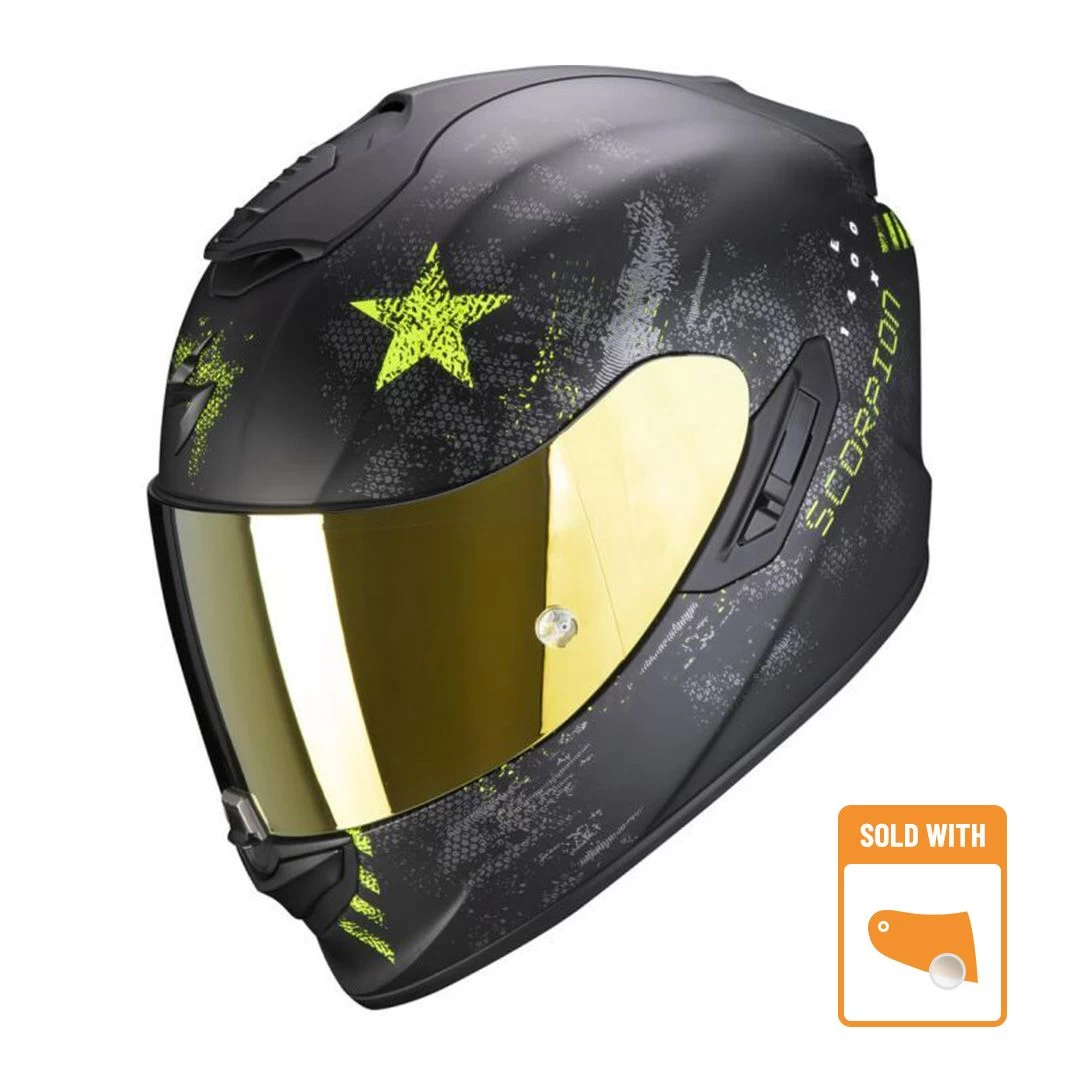 Scorpion EXO-1400 Air Asio Mat Zwart Neon Geel Integraalhelm 4 Scorpion EXO-1400 Air Asio Mat Zwart Neon Geel Integraalhelm - Afbeelding 2