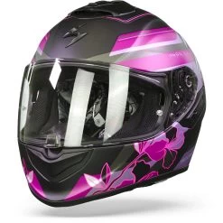 Scorpion EXO-1400 Air Gaia Mat Zwart-Roze Integraalhelm -Helm Verkoop scorpion exo 1400 air gaia matt black pink frontpage