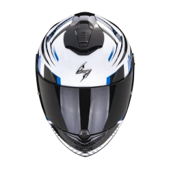 Scorpion Exo-1400 Evo Air Shell Wit-Blauw Integraalhelm -Helm Verkoop scorpion exo 1400 evo air shell white blue 1