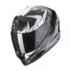 Scorpion EXO-1400 EVO CARBON AIR ARANEA B/W -Helm Verkoop scorpion exo 1400 evo carbon air aranea black white full face helmet integralhelm casque integral kask casco integral 1 3