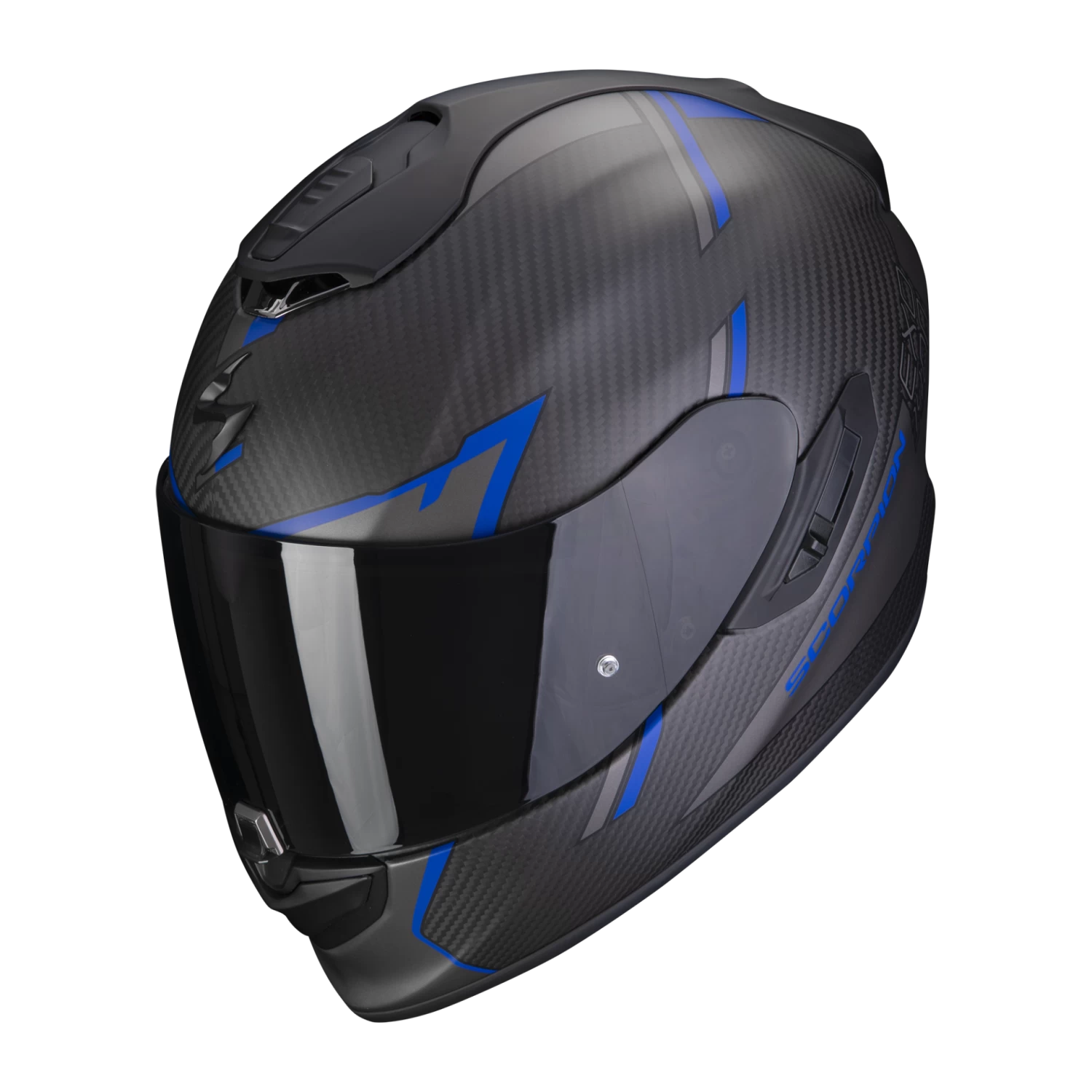 Scorpion Exo-1400 Evo Carbon Air Kendal Matt Zwart-Blauw Integraalhelm 3 Scorpion Exo-1400 Evo Carbon Air Kendal Matt Zwart-Blauw Integraalhelm
