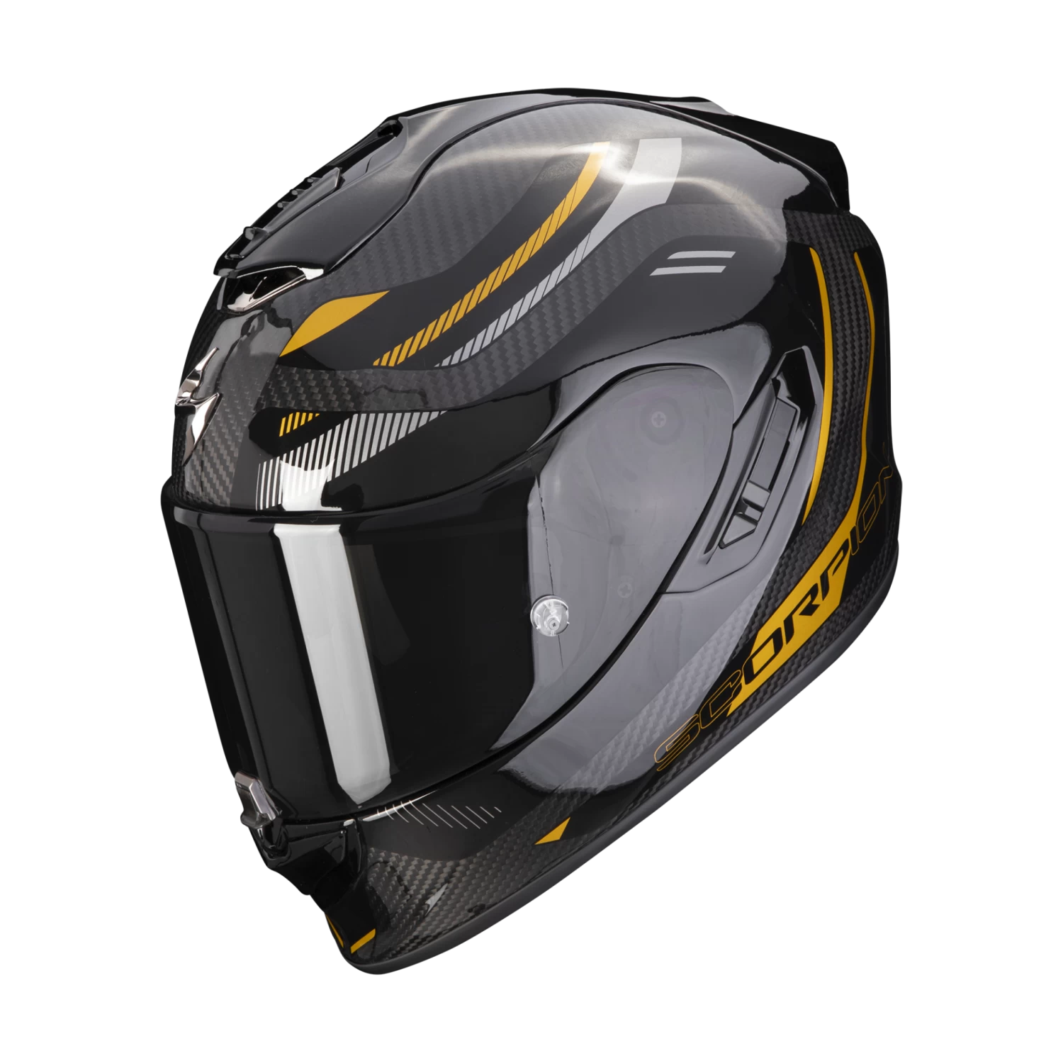 Scorpion Exo-1400 Evo Carbon Air Kydra Zwart-Goud Integraalhelm 4 Scorpion Exo-1400 Evo Carbon Air Kydra Zwart-Goud Integraalhelm - Afbeelding 2