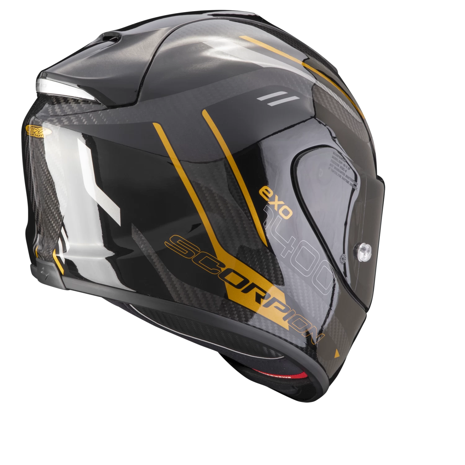 Scorpion Exo-1400 Evo Carbon Air Kydra Zwart-Goud Integraalhelm 5 Scorpion Exo-1400 Evo Carbon Air Kydra Zwart-Goud Integraalhelm - Afbeelding 3