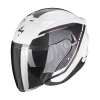 Scorpion EXO-230 Fenix Pearl Wit-Zwart Jethelm -Helm Verkoop scorpion exo 230 fenix pearl white black