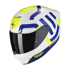 Scorpion EXO-391 AROK White-Blue-Neon Yellow