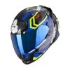 Scorpion EXO-491 Spin Black-Blue-Neon Yellow -Helm Verkoop scorpion exo 491 spin black blue yellow full face integralhelm casque integral kask casco integral 1 2