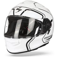 Scorpion EXO-491 West Wit Zwart Integraalhelm -Helm Verkoop scorpion exo 491 west white black frontpage