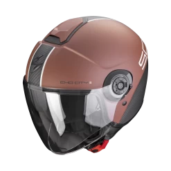 Scorpion Exo-City II Carbo Donker Bruin-Zwart Jethelm -Helm Verkoop scorpion exo city ii carbo dark brown black
