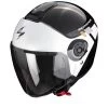 Scorpion Exo-City II Mall Metal Zwart-Wit-Zilver Jethelm -Helm Verkoop scorpion exo city ii mall metal black white silver