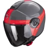 Scorpion Exo-City II Short Grijs-Rood Jethelm -Helm Verkoop scorpion exo city ii short grey red 1