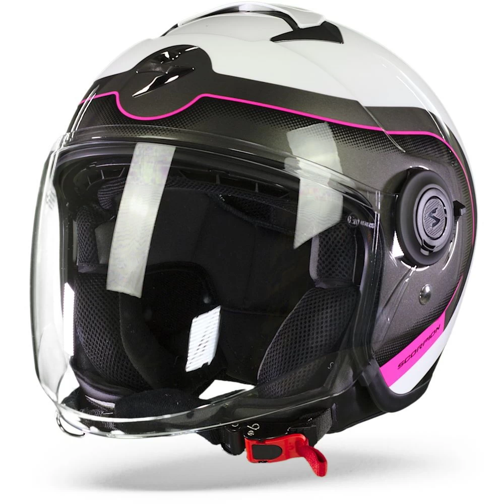 Scorpion EXO-City Roll Pearl Wit-Roze Jethelm 4 Scorpion EXO-City Roll Pearl Wit-Roze Jethelm - Afbeelding 2