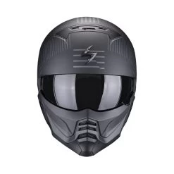 Scorpion Exo-Combat II Miles Mat Zwart-Zilver Jethelm -Helm Verkoop scorpion exo combat ii miles matt black silver motorcycle helmet 2