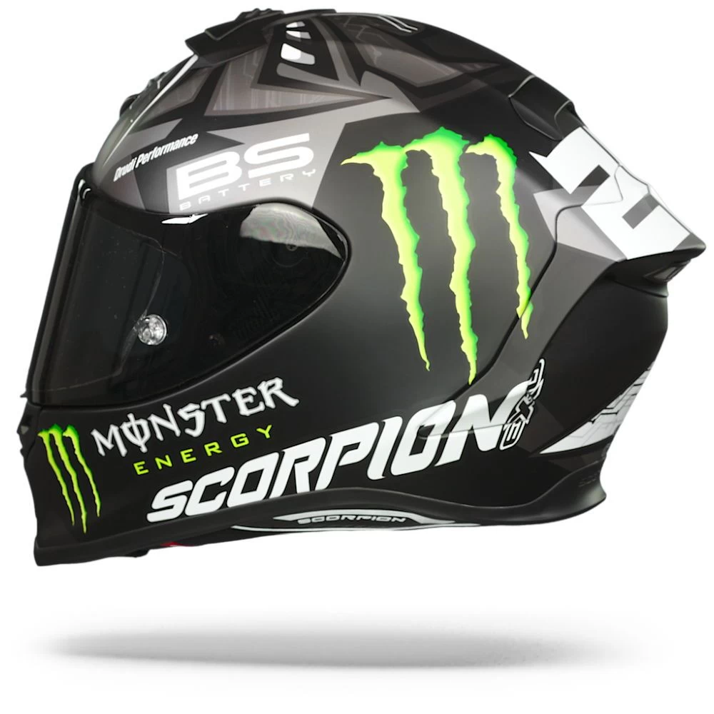 Scorpion EXO-R1 Air Fabio Monster Replica Mat Zwart-Zilver Integraalhelm 3 Scorpion EXO-R1 Air Fabio Monster Replica Mat Zwart-Zilver Integraalhelm