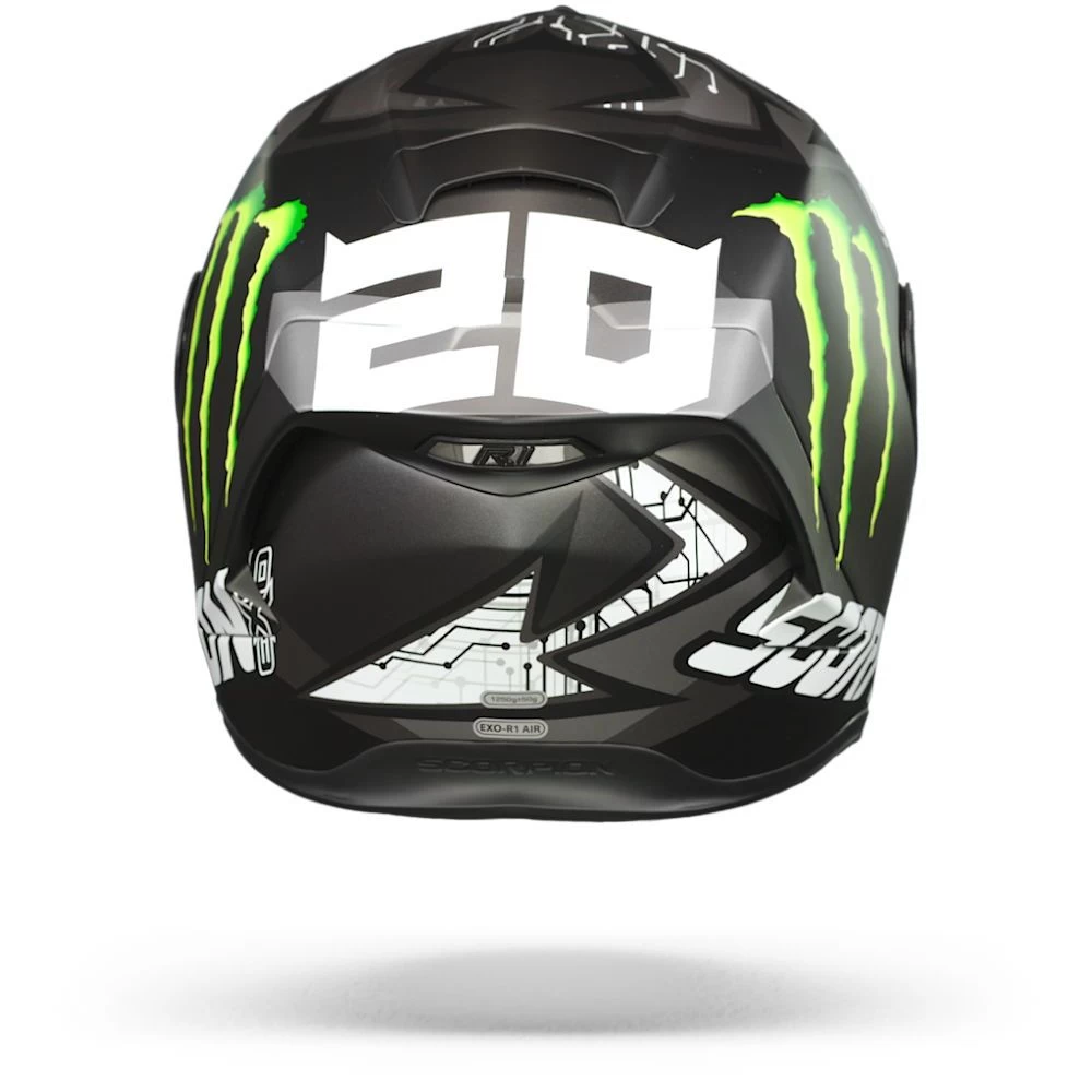 Scorpion EXO-R1 Air Fabio Monster Replica Mat Zwart-Zilver Integraalhelm 7 Scorpion EXO-R1 Air Fabio Monster Replica Mat Zwart-Zilver Integraalhelm - Afbeelding 5