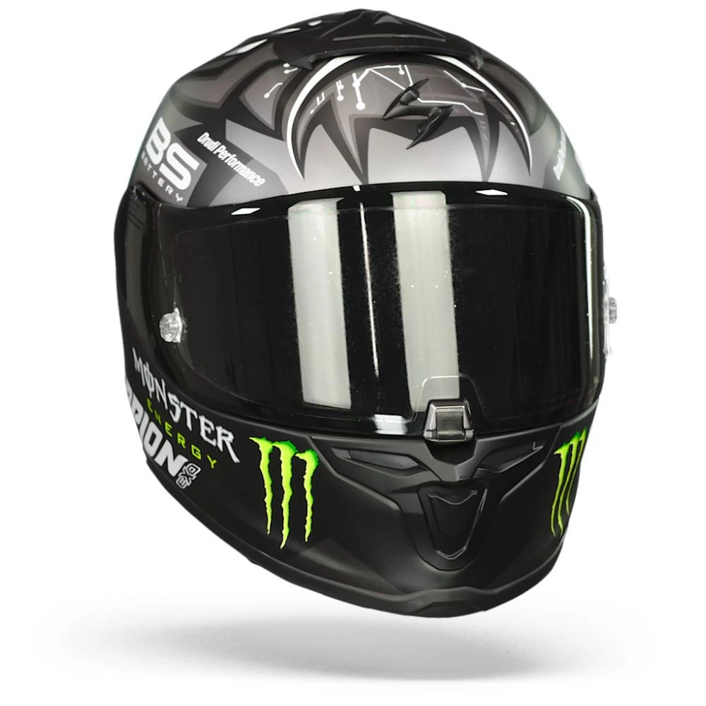 Scorpion EXO-R1 Air Fabio Monster Replica Mat Zwart-Zilver Integraalhelm 4 Scorpion EXO-R1 Air Fabio Monster Replica Mat Zwart-Zilver Integraalhelm - Afbeelding 2