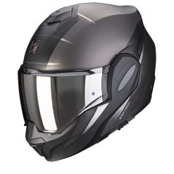 Scorpion Exo-Tech Evo Primus Mat Zilver-Zwart Systeemhelm Helm