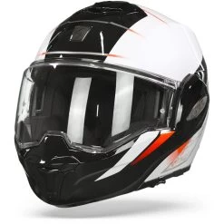 Scorpion EXO-Tech Primus Pearl Wit-Zwart Systeemhelm -Helm Verkoop scorpion exo texh primus pearl white black frontpage