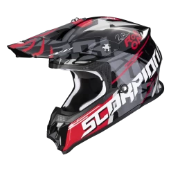 Scorpion VX-16 Evo Air Rok Zwart-Rood Crosshelm -Helm Verkoop scorpion vx 16 evo air rok black red 1