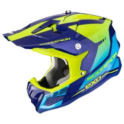 Scorpion VX-22 Air Attis Blauw-Neon Geel Crosshelm