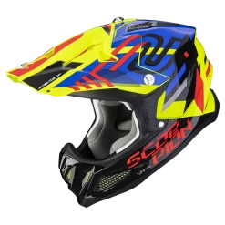 Scorpion VX-22 Air Neox Neon Geel-Blauw-Rood Crosshelm -Helm Verkoop scorpion vx 22 air neox neon yellow blue red 0