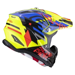 Scorpion VX-22 Air Neox Neon Geel-Blauw-Rood Crosshelm